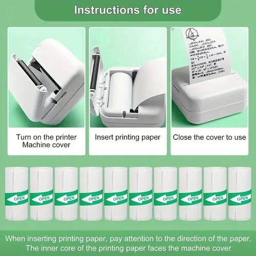 Thermal Printing Paper 10 Rolls White Self-adhesive 57mm Lab