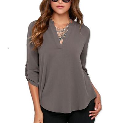 2020 New Fashion shirt women elegant blouses vintage chiffon