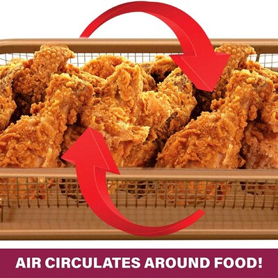 Baking Tray Grill Crispy Basket Copper Crisper Air Fryer Pan