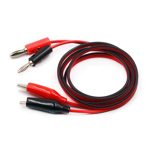 ZIShan 1M Alligator Cilp to Banana Plug Test Cable Lead Conn