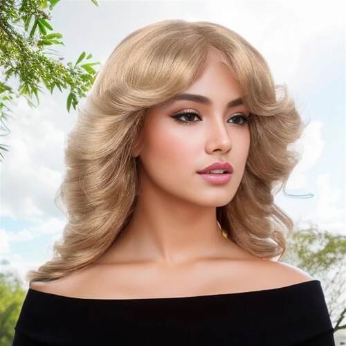 Ombre Blonde Lace Front Women Wigs 6X4X0.5 T Part Lace Curly
