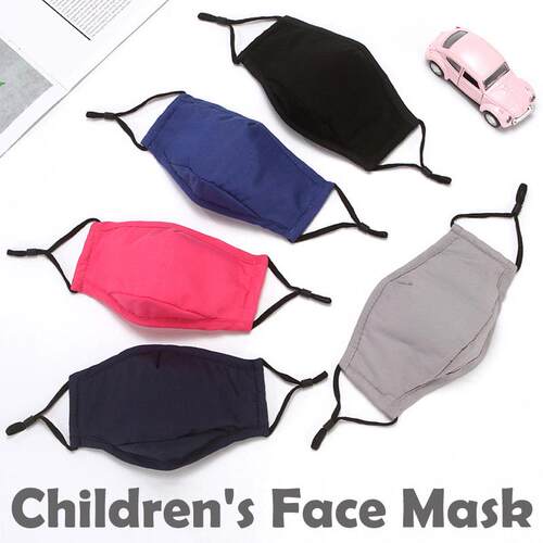 Kids Cotton Face Mask - Washable Reusable PM2.5 Filter Mask