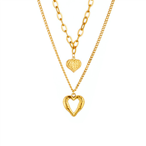 DIEYURO 316L Stainless Steel Small Uneven Folds 2 Love