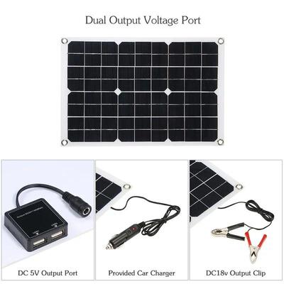600W Solar Panel 6000W Inverter 12V To 110V/220V Solar Power