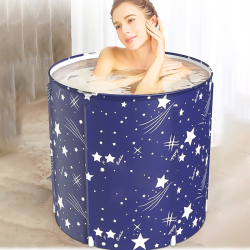 Portable Bathtub Folding Bath Bucket Thicken Shower Barrel L