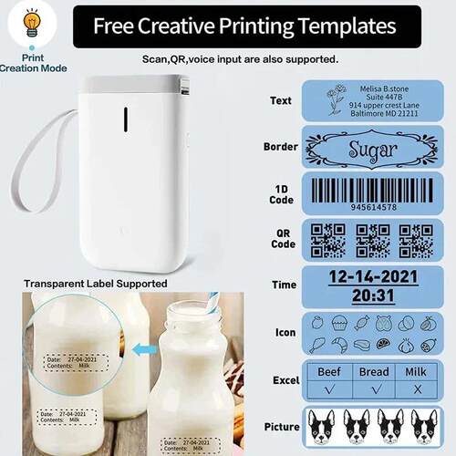 NiiMBOT D110 Label Thermal er White Adhesive Paper Waterproo