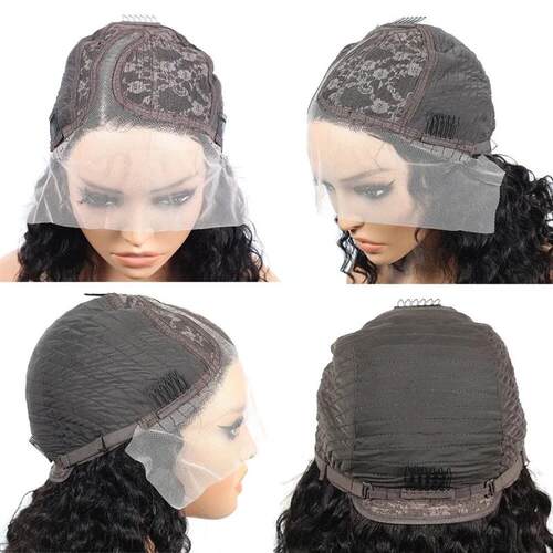 Deep Wave 180% Density Pre-Plucked Side Part Short Bob 13*4