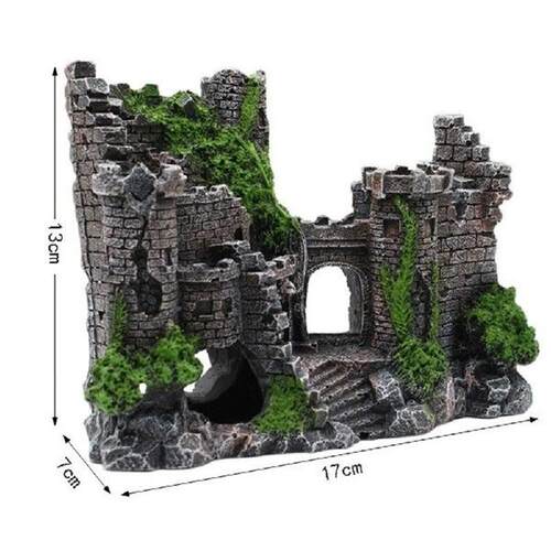 Artificial Resin Ancient Castle Ornaments Hideout Caves