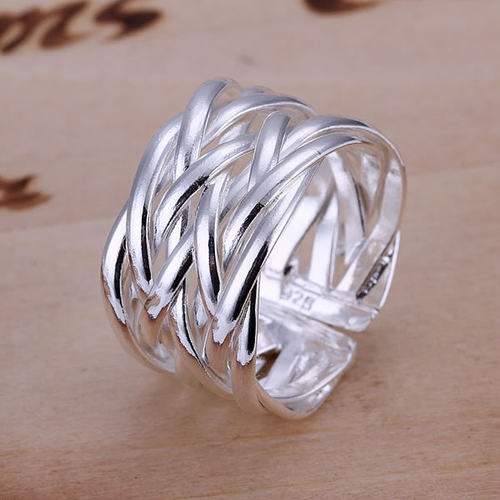 Dropshipping R022 Silver Plated Rings For Women Wedding