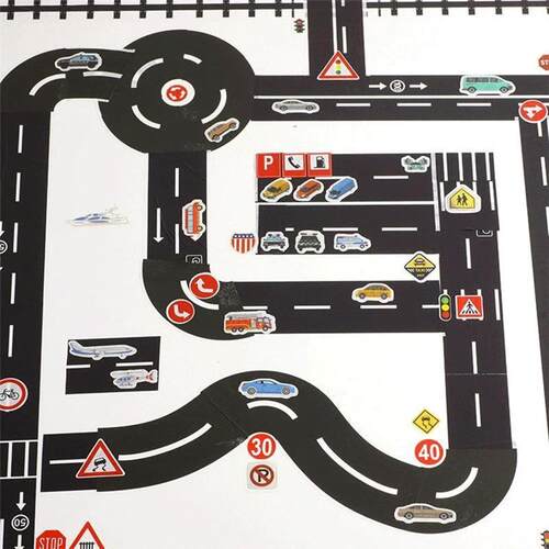 5m/10m Creative DIY Road Highway Railway Train Paper Tape Re