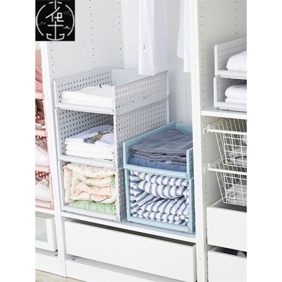 stratified shelves in the wardrobe dormitory cabinet