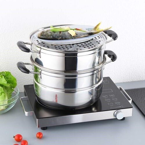 d steamer 3-storey steam cooker pot gas double-layer steamer