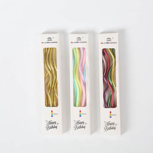 Bend birthday candles party candles colorful cake candles