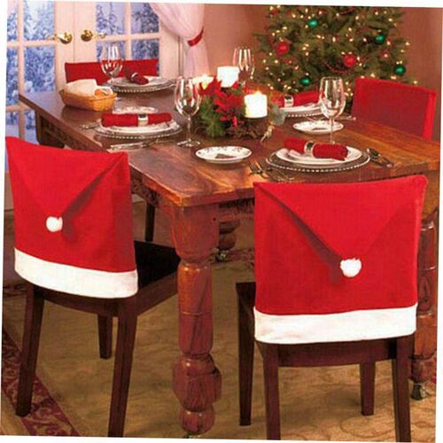 4Pcs Christmas Chair Cover Christmas Decorations For Home