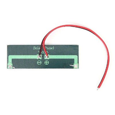4V 0.2W Epoxy Solar Panel 8 Solar Cells 2 Wires 75x25mm for