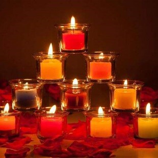 candlelight Romantic dinner Propose candles glass scented