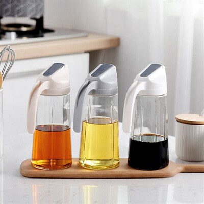 Glass oil pot stainless steel spice bottle household leak