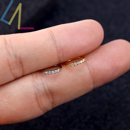 False Piercing Zircon Nose Rings For Women Men Body Jewelry