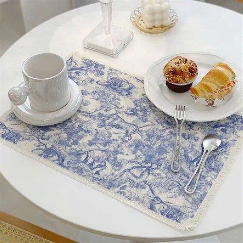 Ins Style Cotton and Linen Restaurant Table Mats Stain