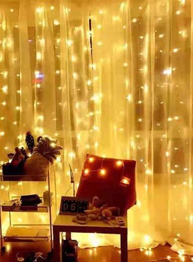 Christmas Lights Curtain Garland Merry Christmas Decorations