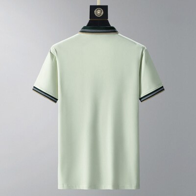 -Casual Cotton Solid Color Summer Plain Slit White Short Sle
