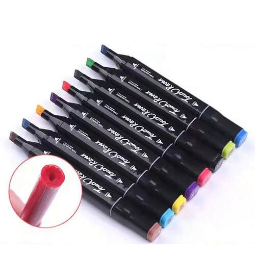 24-80 Colors Double Headed Oily Art Marker Pen Set for Draw