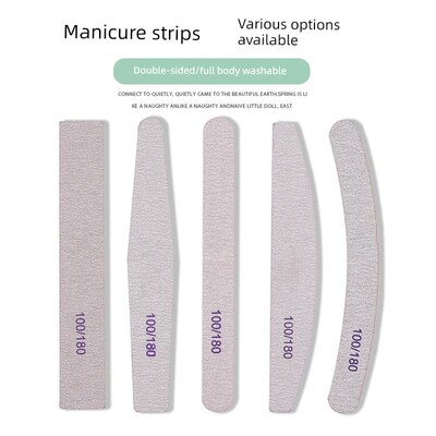 5Pcs/Set Nail file 100/180 Sandpaper nail file Sanding file