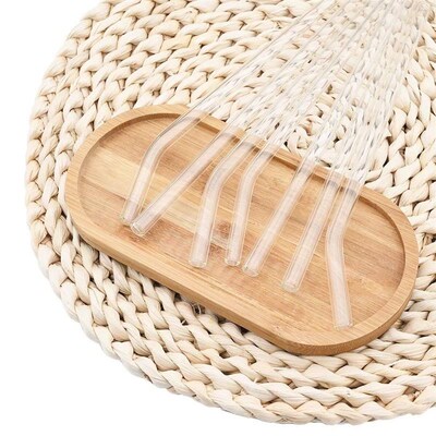 High Borosilicate Glass Straw Set Reusable Eco Friendly Drin
