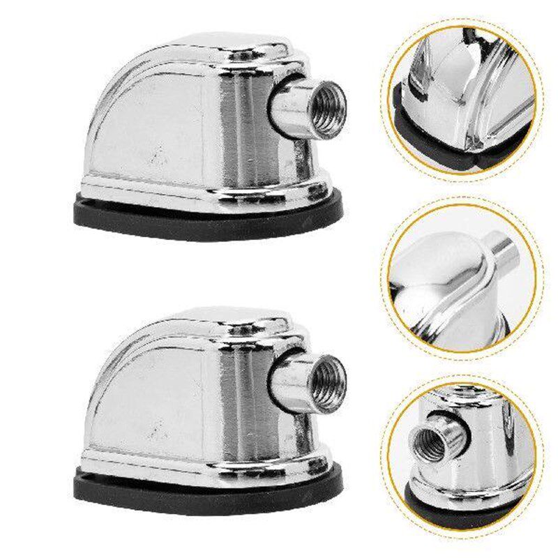 2 Pcs Drum Set Ear Silver Practical Lugs Durable Connector - 实物图