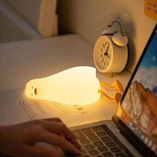 Cute Animal Giraffe Panda Silicone Night Light Timer Patting