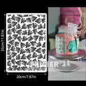 Lace Spray Mold Cake Stencils Fondant Boder Tem Stencil
