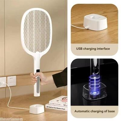 Electric Fly Swatter Handheld Fly Killer and Mosquito Trap L