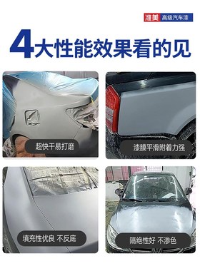 汽车灰底漆1K苏灰士单组分中途底漆钣金喷漆封闭填充白色灰色底漆
