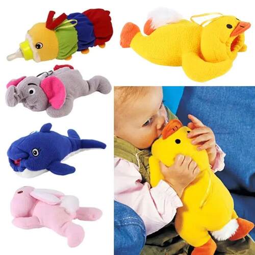 Cute Plush Feeding Bottles Bag Milk Wate Bottle Pouch Cover