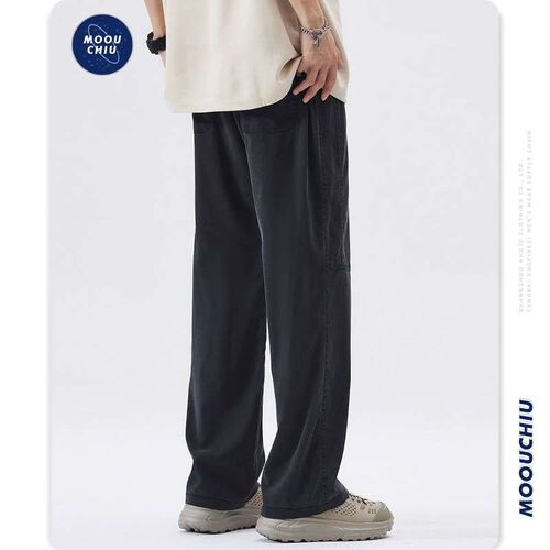 Muqiu Mens Wear  Summer Tencel Thin Casual Pants Mens ip