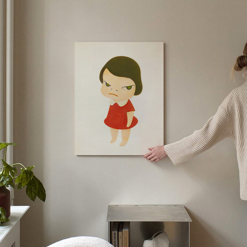 奈良美智女孩装饰画客厅沙发房间大尺寸挂画商场酒店画格外的舒适