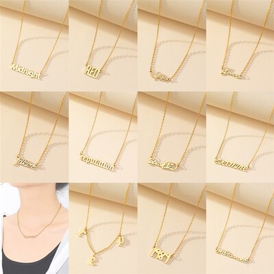 2023Simple Silver Color Stainless Steel Pendant Necklace for