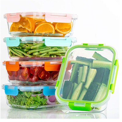 Glass Meal Prep Containers  Food Storage Airtight Lunch