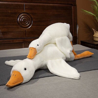 Big Size Fluffy Duck Plush Toys Sleep Pillow Cute Animal Stu