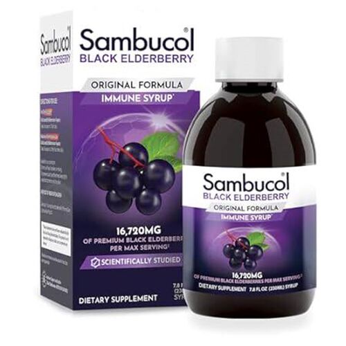 Sambucol Black Sambucus Elderberry Syrup, Immune Support,