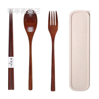 Wooden chopstick spoon set.spoon fork chopstick storage box
