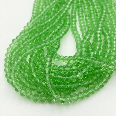 Colorful 2/3/4/6/8mm Rondelle Austria Faceted Crystal Glass