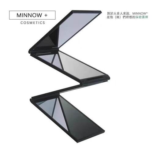 A foldable four-sided mirror for self-haircutting, allowing