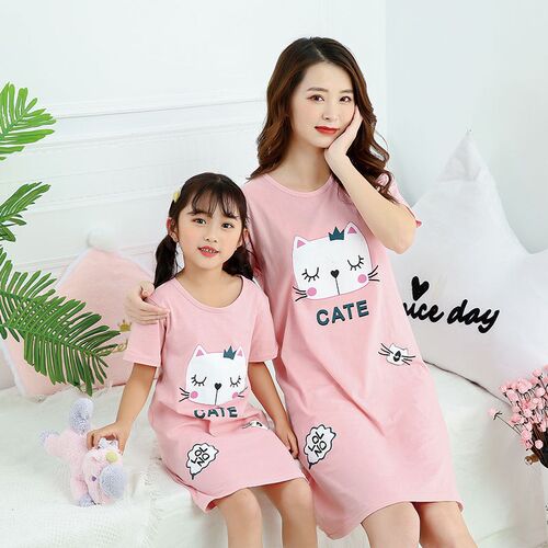 Girls Nightgowns Kids Nightdress Baby Sleepwear Summer Sleei