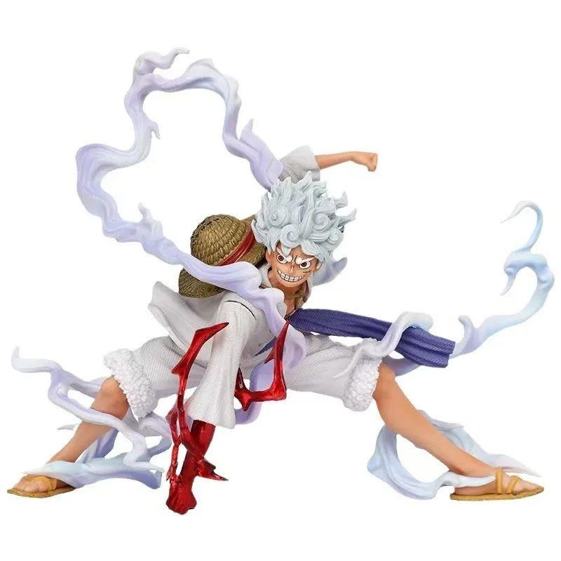 One Piece Nika Luffy Figure Sun God Gear 5 Red White Pants S图片