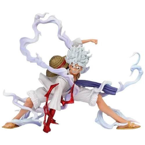 One Piece Nika Luffy Figure Sun God Gear 5 Red White Pants S