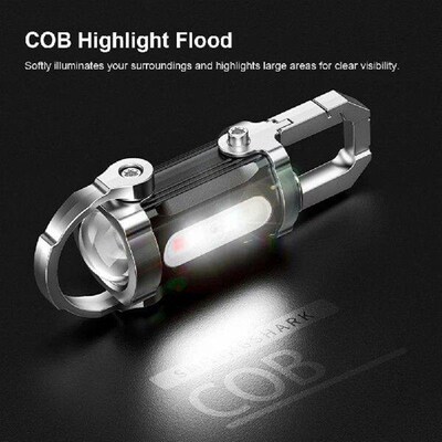 Rechargeable Keychain Flashlights 800LM LED COB Work Light