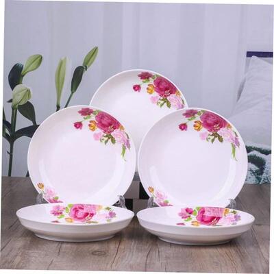 Set of 5 plates family plate ceramic fruit dish dish dish