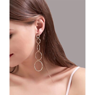 New Creative Fashion Hollow Round Circle Chain Long Pendant