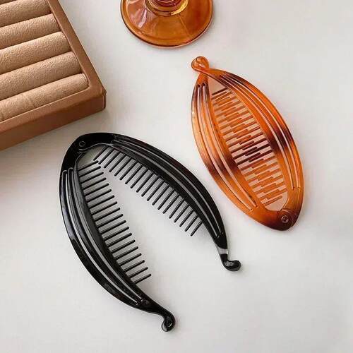 Hair Side Comb Beaded Hairs Clips Fish Shaped Banana Clips S